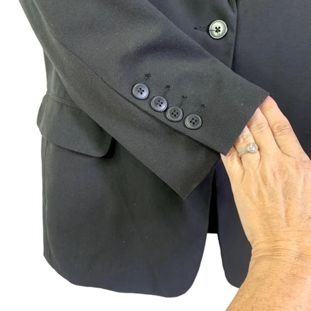 NORMA KAMALI Black Boyfriend Cut Blazer Jacket‎